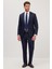 Erkek Slim Fit Mono Yaka Koyu Lacivert Takım Elbise 2