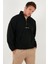 Regular Fit Yarım Fermuarlı Dik Yaka Yumuşak Dokulu Sweat Erkek Sweat 59060661 3