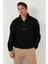 Regular Fit Yarım Fermuarlı Dik Yaka Yumuşak Dokulu Sweat Erkek Sweat 59060661 4