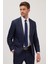Erkek Slim Fit Mono Yaka Koyu Lacivert Takım Elbise 4