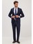 Erkek Slim Fit Mono Yaka Koyu Lacivert Takım Elbise 5