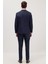 Erkek Slim Fit Mono Yaka Koyu Lacivert Takım Elbise 7