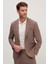 Erkek Regular Fit Vizon Esnek Likralı Kumaş Mono Yaka Torba Cepli Takım Elbise 2