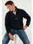 Regular Fit Yarım Fermuarlı Dik Yaka Yumuşak Dokulu Sweat Erkek Sweat 59060661 1