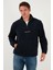 Regular Fit Yarım Fermuarlı Dik Yaka Yumuşak Dokulu Sweat Erkek Sweat 59060661 5