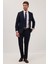 Erkek Slim Fit Mono Yaka Lacivert Takım Elbise 1
