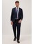 Erkek Slim Fit Mono Yaka Lacivert Takım Elbise 4