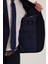 Erkek Slim Fit Mono Yaka Lacivert Takım Elbise 6