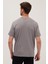 Unisex Relax Fit Rahat Kesim %100 Pamuk Yumuşak Dokulu Hafif Kalın Gri Bisiklet Yaka Tişört 7