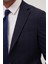 Erkek Slim Fit Mono Yaka Likralı Esnek Kumaş Lacivert Takım Elbise 6