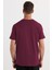Unisex Relax Fit Rahat Kesim %100 Pamuk Yumuşak Dokulu Hafif Kalın Bordo Bisiklet Yaka Tişört 6