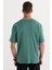 Unisex Oversize Geniş Kesim %100 Pamuk Yumuşak Dokulu Basic Bisiklet Yaka Yeşil Tişört 7