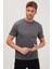 Erkek Regular Fit Klasik Kesim %100 Pamuk Bisiklet Yaka Füme Tişört 1