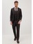 Erkek Slim Fit Kahverengi Esnek Likralı Kumaş Sivri Yaka Yelekli Takım Elbise 5