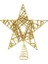 Yılbaşı Ağaç Tepeliği Çam Ağacı Tel Simli Tepe Yıldızı Gold 26CM AST6890 2