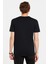 Erkek Slim Fit Dar Kesim %100 Pamuk Yumuşak Dokulu Baskılı Siyah Bisiklet Yaka Tişört 5
