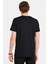 Erkek Slim Fit Dar Kesim %100 Pamuk Yumuşak Dokulu Baskılı Siyah Bisiklet Yaka Tişört 5