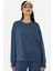 Kadın Modal Touch Basic Sweatshirt Oxford Mavisi 1