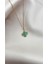 Fıora Zirkon Taşlı Yeşil Kaktüs Kolye Gold Ayarlanabilir Zincir 2