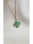 Fıora Zirkon Taşlı Yeşil Kaktüs Kolye Gold Ayarlanabilir Zincir 1