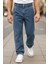 Erkek Pileli Yüksek Bel Bol Kesim Baggy Loose Fit Jean PANTOLON-C354 2