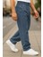 Erkek Pileli Yüksek Bel Bol Kesim Baggy Loose Fit Jean PANTOLON-C354 7