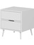 Elina Ayaklı 2 Çekmeceli Komodin - Beyaz/beyaz 5
