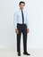 Mavi Düz Slim Fit Dokuma Klasik Pamuk Karışımlı Gömlek 6