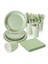 Sage Solid Ginty Part Y 16 Misafir Için Malzeme Kiti - Tabaklar, Bardaklar, Çatal Bıçak Takımı, Peçeteler Içerir (Yurt Dışından) 1