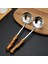 5pcs Çorba Kepçesi ve Yuvalı Kaşık Seti, Hotpot Pişirme Kepçe Için Doğal Bambu Saplı Paslanmaz Çelik Mutfak Kepçeleri (Yurt Dışından) 4