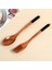 Ahşap Kaşık Çatalları Set Japon Tarzı Ahşap Eşyalar Ahşap Sofra Takımı Seti Yeniden Kullanılabilir (Siyah Kordonlar, 10 Parça) (Yurt Dışından) 3