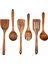 Yemek Pişirmek Için Ahşap Kaşıklar, Ahşap Pişirme Aletleri 6pcs Ahşap Mutfak Gereçleri Yemek Pişirmek Için Ahşap Mutfak Eşyaları (Yurt Dışından) 1