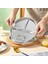 2pcs Paslanmaz Çelik Bölünmüş Batı Yemek Tabağı Makarna Yemeği Salata Barbekü Tabağı Istiflenebilir Kahvaltı Tabloları, A (Yurt Dışından) 4