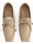 Arian Hakiki Deri Bej Bağcıklı Makosen Günlük Loafer Kadın Ayakkabı 4