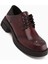 Lilas Bordo Bağcıklı Loafer Kadın Ayakkabı 1