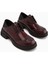 Lilas Bordo Bağcıklı Loafer Kadın Ayakkabı 3