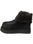 1539 Siyah Süet Kalın Taban Kadın Bot 3