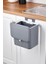 15 Litre Fonksiyonel Kapaklı Banyo ve Mutfak Tezgahüstü Çöp Kovası Dolap ve Duvar Aparatlı 15 Lt.,yerden Tasarruflu Lavabo Altı Veya Dolap Kapısı Için Kapasiteli Mutfak Çöp Kovası,askılı (Gri) 1