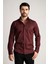 Erkek Bordo %100 Pamuk Saten Non-Iron Ütü Istemeyen Casual Cepsiz Modern Fit Gömlek 2