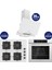 Flowart Turbolu Beyaz Cam Silenart Ankastre Set ( Kaymaz Döküm Izgara ) QBL62CB - SC206 - D064SA 1