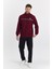 Erkek Pamuklu Tam Fermuarlı Eşofman Takımı Bordo 201462-B 4