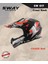 Chaos Full Face Tam Korumalı Kask (M/57-58CM) Kırmızı - Gri 2