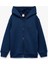 Uzun Kollu Dinozor Baskı Detaylı Fermuarlı Kapşonlu Sweatshirt 1