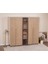 İtra 5 Kapaklı Gardırop – Krem Gövde, Meşe MDFLAM Camlı Kapak 1