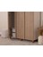 İtra 3 Kapaklı Gardırop – Krem Gövde, Meşe MDFLAM Kapak 4