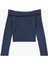 Slim Fit Uzun Kollu Saç Örgü Dokulu Omzu Açık Bluz 2