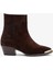 Medna Kahverengi Süet Deri Kadın Bot 1