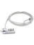 Silver 18 mm 4 Hane Şifreli Laptop Dizüstü Bilgisayar Kilidi Kablo Kilit CIN541 2