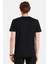 Erkek Slim Fit Dar Kesim %100 Pamuk Yumuşak Dokulu Baskılı Siyah Bisiklet Yaka Tişört 5