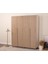 İtra 4 Kapaklı Gardırop – Krem Gövde, Meşe MDFLAM Kapak 1